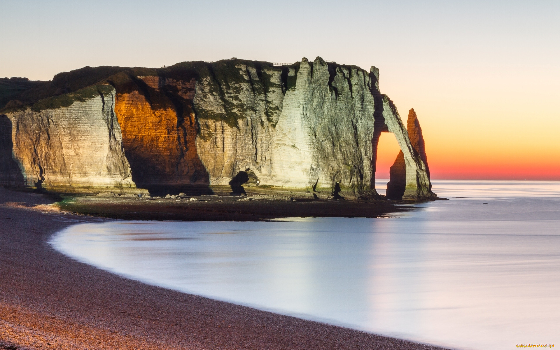 , , etretat, cliff, by, night, landscape, normandy, , , , 